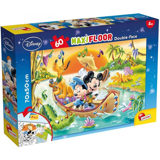 48205 puzzle 60 pz. maxi mickey double face