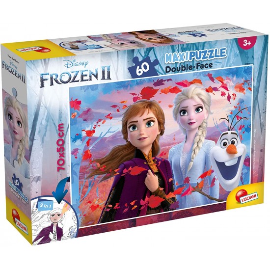 72286 puzzle 60 pz. maxi frozen 2 double face