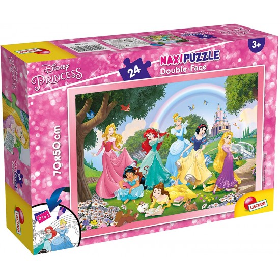 74082 puzzle 24 pz. maxi princess double face