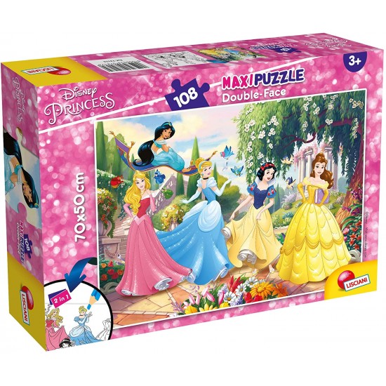 74174 puzzle 108 pz. maxi princess double face