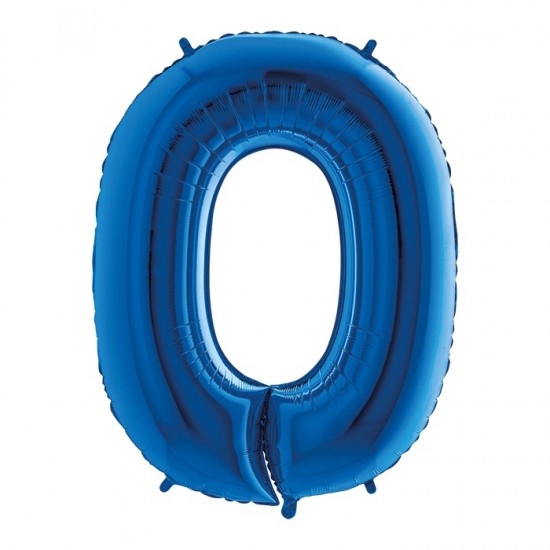 42400 palloncino mylar numero 0 cm.102 (40") blu