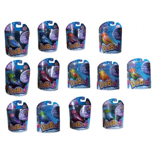 5886 rocco giocattoli digibirds uccellino canterino 18 colori variopintii