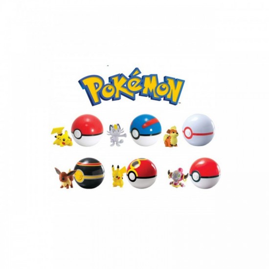 Rocco giocattoli t18532 pokemon pokeball con personaggio cm18x14x8