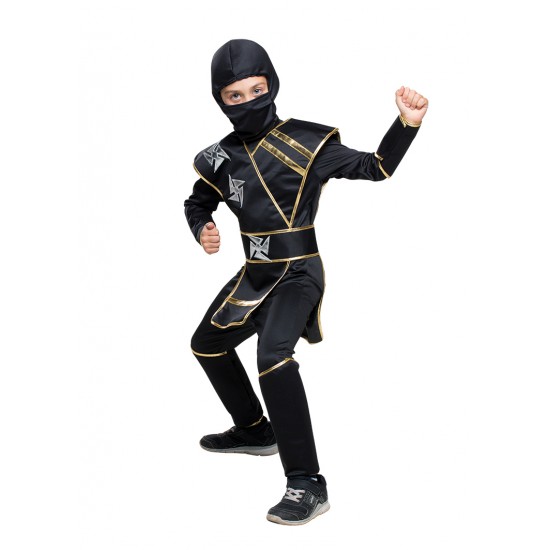 61240 costume action ninja bambino 9/10 anni