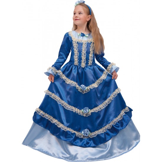 62050 costume lady blue bambina 5/6 anni