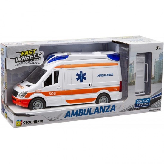 Ggi190005 fw ambulanza luci e suoni con lettiga