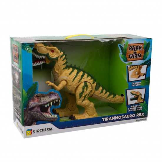 Ggi190189 pf t-rex dinosauro con verso, luci e suoni camminante 2 colori