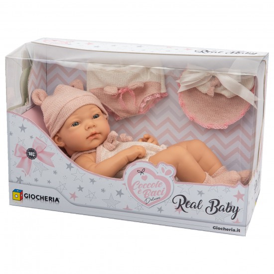 Ggi200157 bambola real baby rosa con copertina