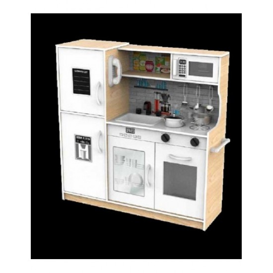 Ggi210126 giochi di casa cucina di legno h cm.80 con frigo