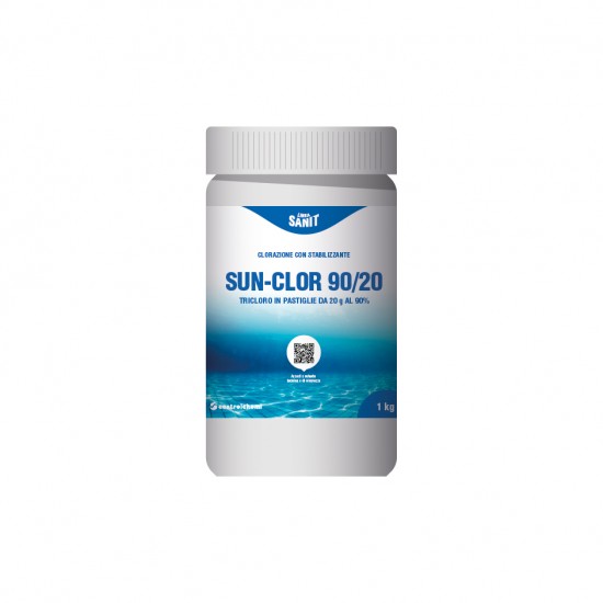 120709 sun clor cloro stabilizzato in pastiglie da 20 gr al 90% kg1