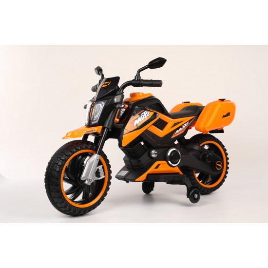 120010 moto elettrica 12 volt enduro arancio