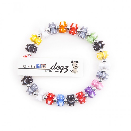 Gg01598 braccialetto trrtlz elasticizzato cane