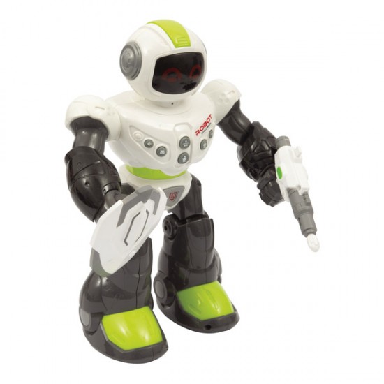 Ggi220191/3 mr genio robot guerriero armato verde