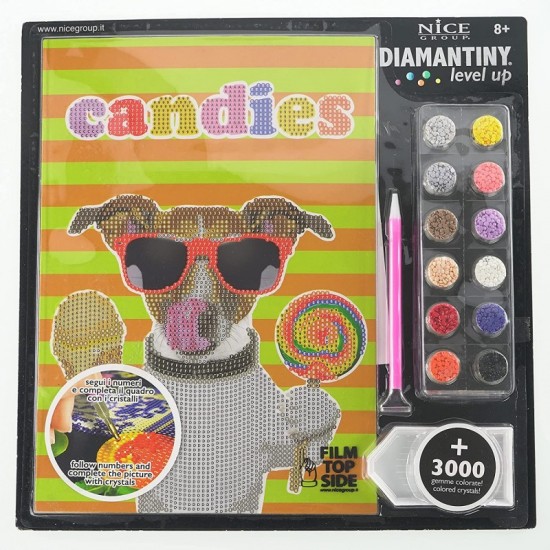 96106 diamantiny level up creative art diamond painting kit crea il mosaico pets cane candies