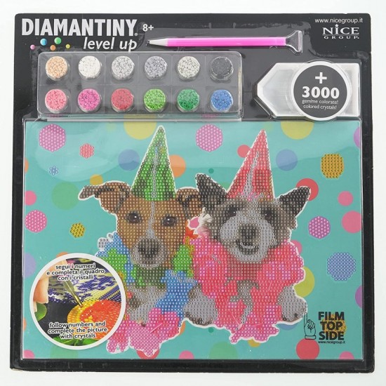 96110 diamantiny level up creative art diamond painting kit crea il mosaico pets cane birthay
