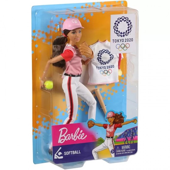 Gjl73 gjl77 barbie carriere olimpiche giocatrice baseball