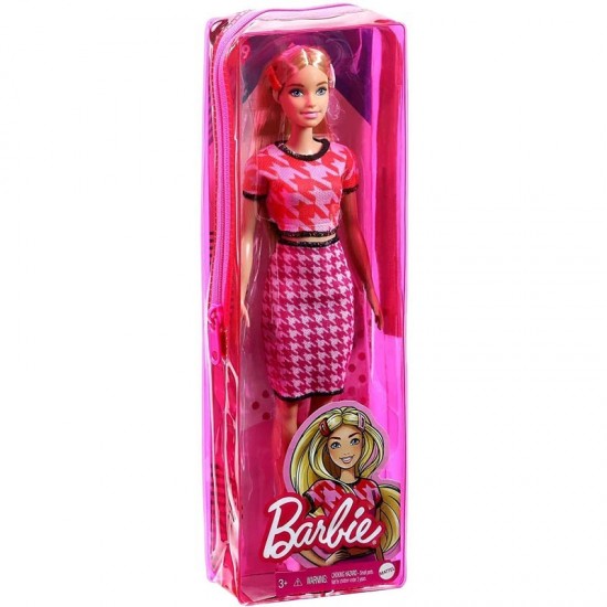 Grb59 barbie fashionistas con vestitino alla moda con borsetta