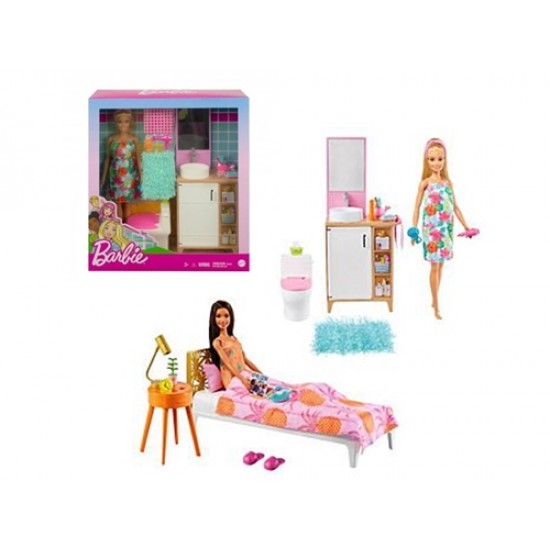 Gtd87 barbie stanza e bambole assoritie