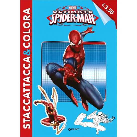 W02825 stacca attacca & colora spiderman